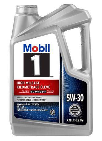 Mobil 1 High Mileage Full Synthetic Motor Oil 5w-30 (4.73 L)