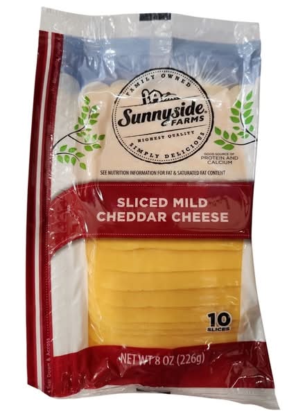 Sunnyside Farms Natural Mild Cheddar Slices (7 oz, 10 ct)