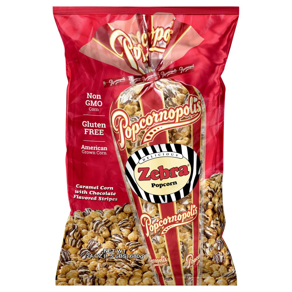 Popcornopolis Zebra Popcorn (24 oz)