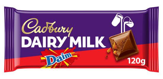 Cadbury Dairy Milk With Daim Chocolate Bar (120g)