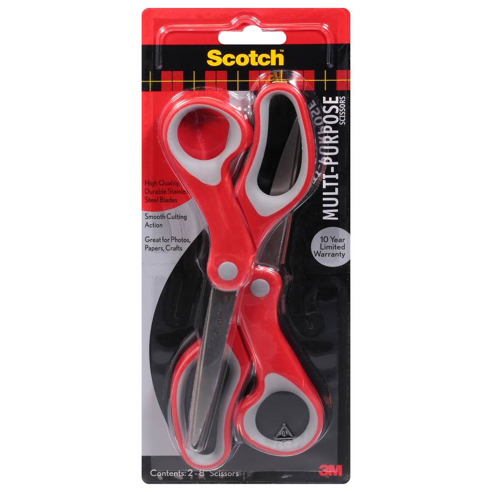 Scotch 8'' Multi-Purpose Scissors 2 pack