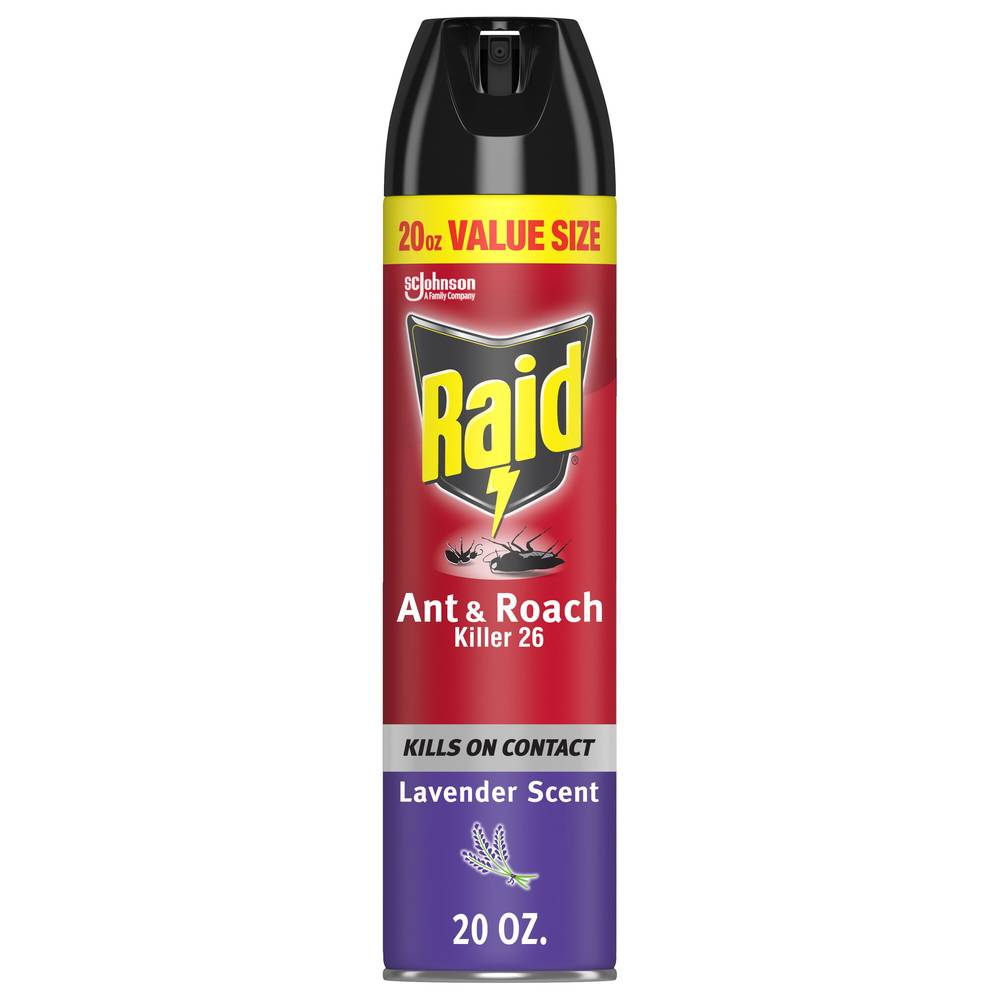 Raid 20-oz Defend Ant and Roach Killer Lavender Home and Perimeter Indoor Bug Spray | 327309