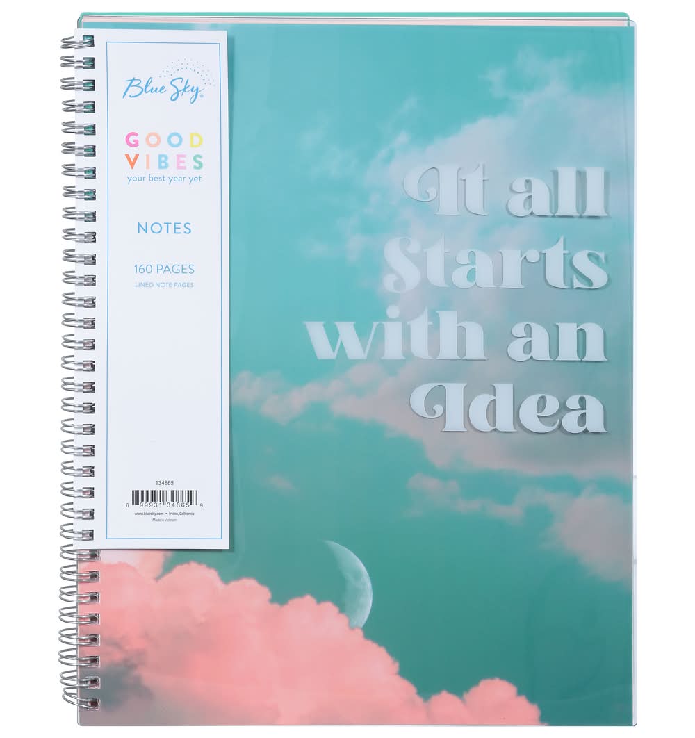 Blue Sky 160 Pages Good Vibes Notes