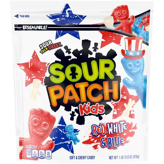 Sour Patch Kids Red White & Blue Soft & Chewy Candy