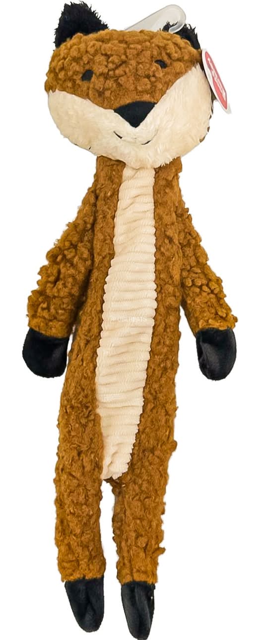 Boots & Barkley Skinny Crinkle Fox Plush Dog Toy, Medium