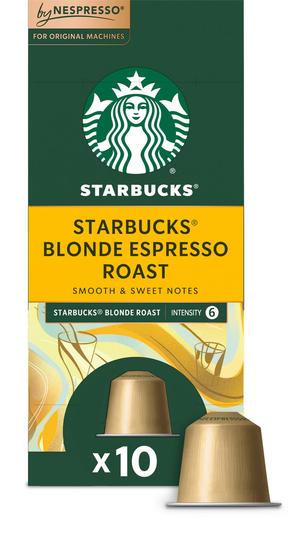 Starbucks Coffee Pods, Blonde Espresso Roast (1.86 oz, 10 ct)