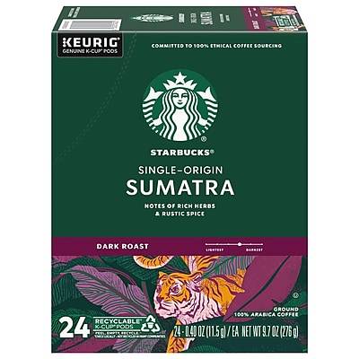 Starbucks Sumatra Coffee Keurig K-Cup Pods Dark Roast (24 x 0.42 oz)