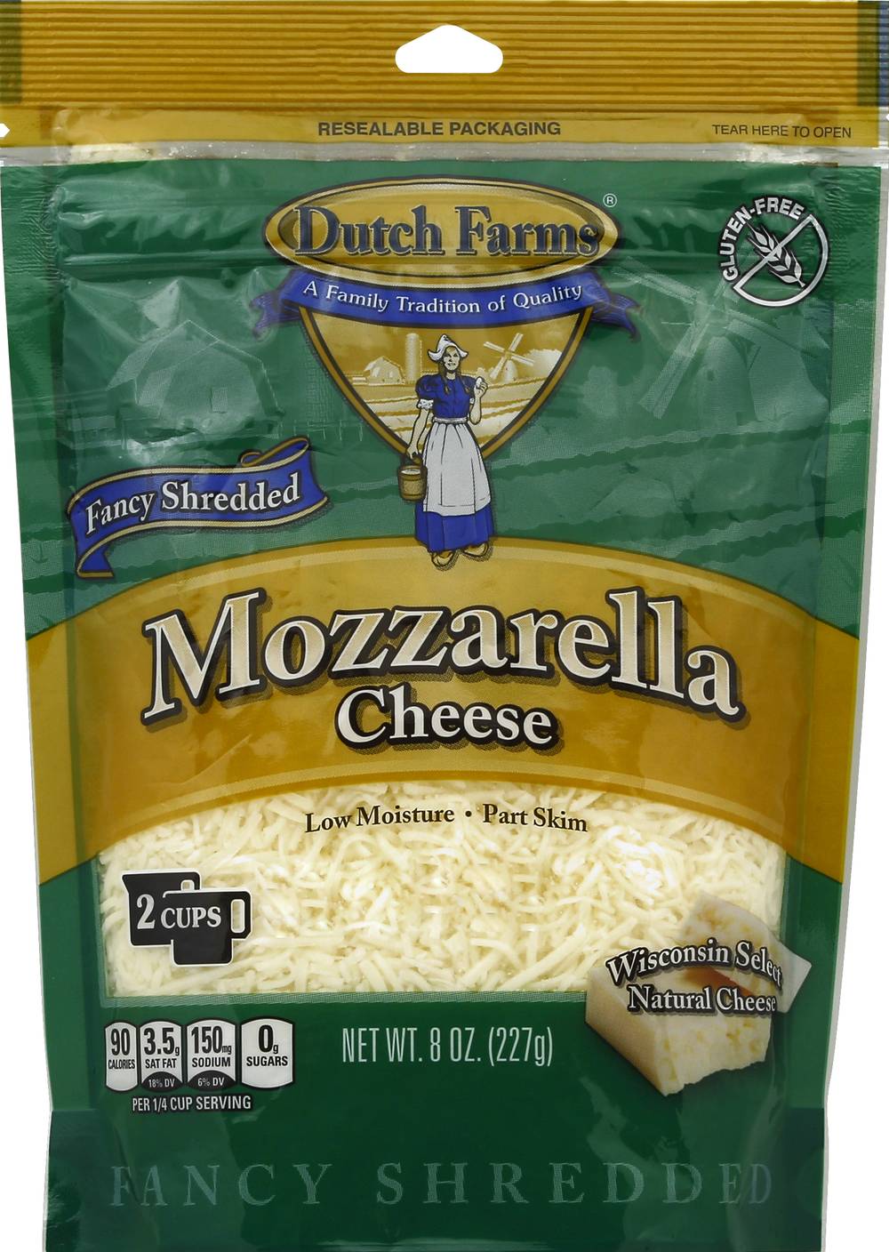 Dutch Farms Fancy Shredded Mozzarella Cheese (8 oz)