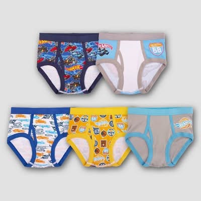 Hot Wheels Boys' Underwear Briefs, 8, Assorted