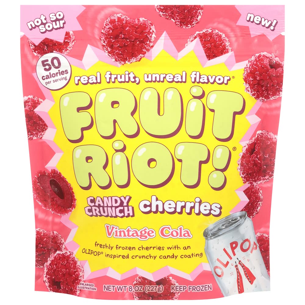Fruit Riot! Crunch Candy Cherries, Vintage Cola (8 oz)