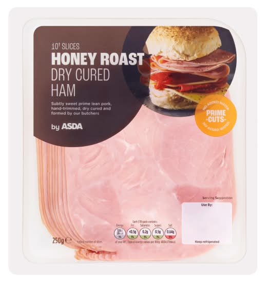 ASDA Honey Roast Dry Cured Ham (10 pack)