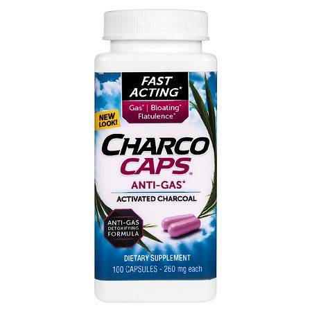 Charcocaps Activated Charcoal Detox & Digestive Relief Capsules