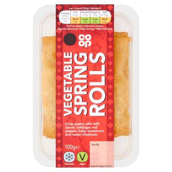 Co-op Vegetable Spring Rolls (100g)