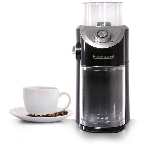 Black + decker broyeur à café burr mill de black + decker en argent et noir (moulin à café réglable) - burr mill coffee grinder (1 unit)