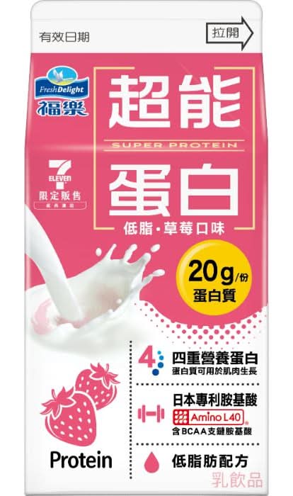 福樂超能蛋白營養牛乳草莓口味