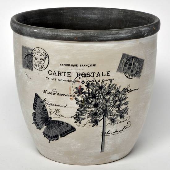 # Jardinière Terracotta Avec Motif Assorti (16.5 x 16.5 x 15 cm)