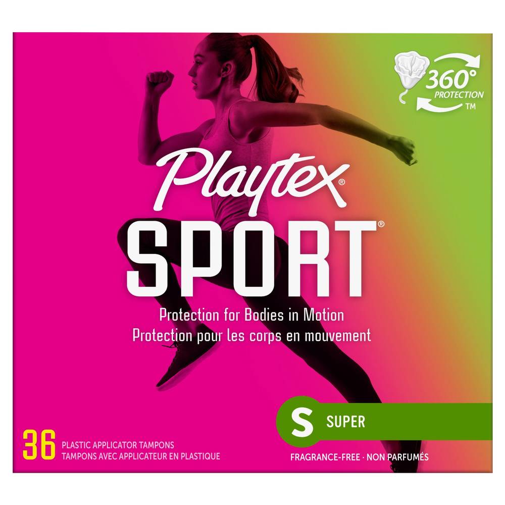 Playtex Sport Super Plastic Applicator Tampons