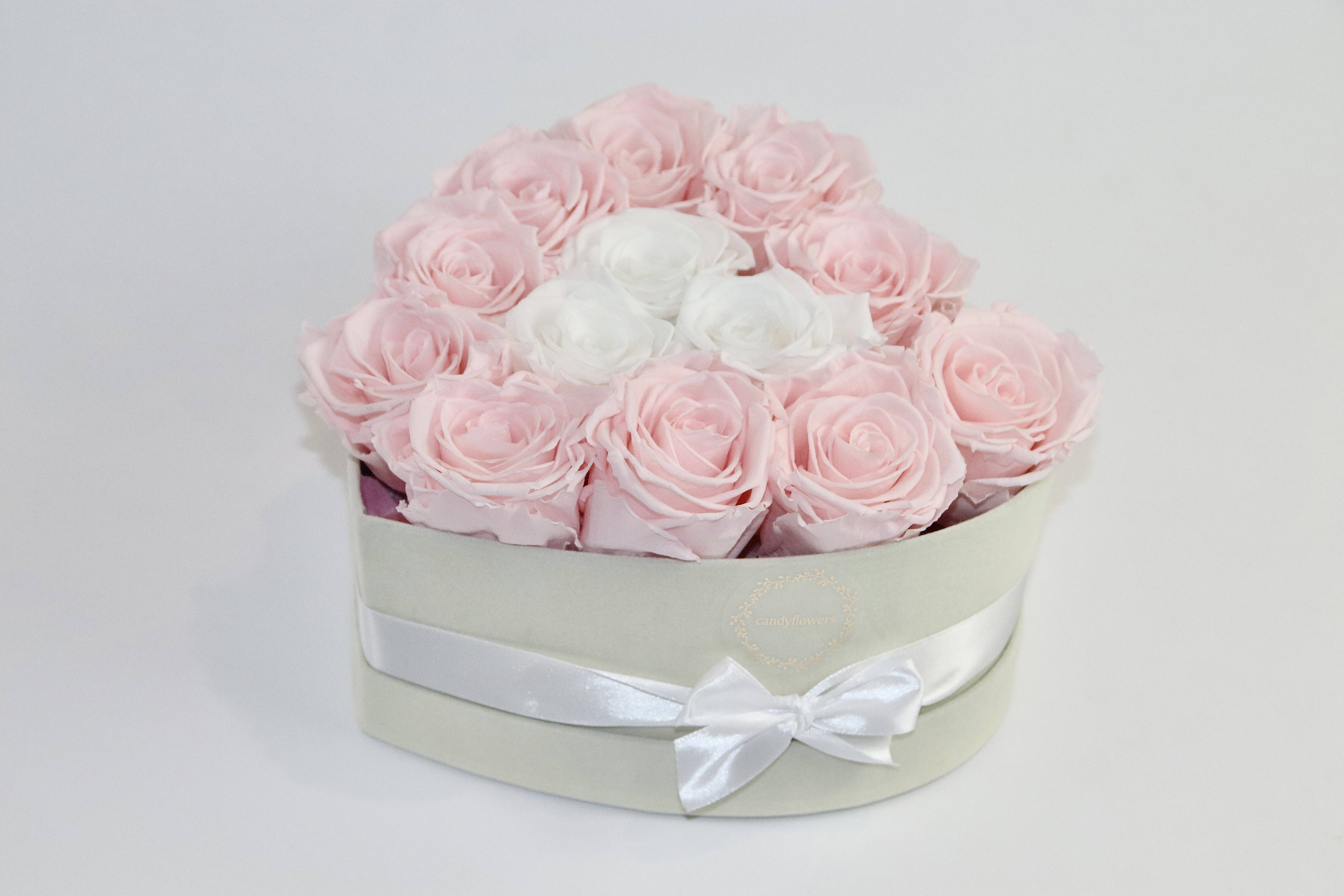 Box en cœur velour blanche 