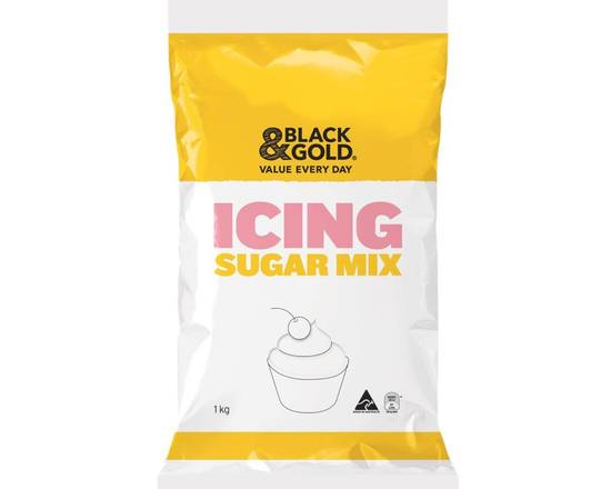 Black & Gold Icing Sugar 1kg