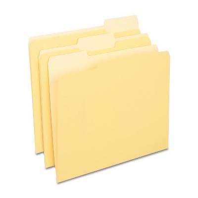 MyOfficeInnovations File Folders 3-Tab Letter Size Yellow 24/Pack (659800)