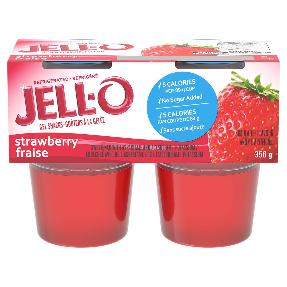 Jell-O Strawberry Gel Snacks (4 units)