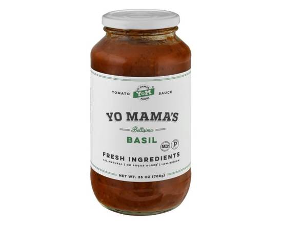 Yo Mama's · Bellissima Paleo Low Sodium Basil Tomato Sauce (25 oz)
