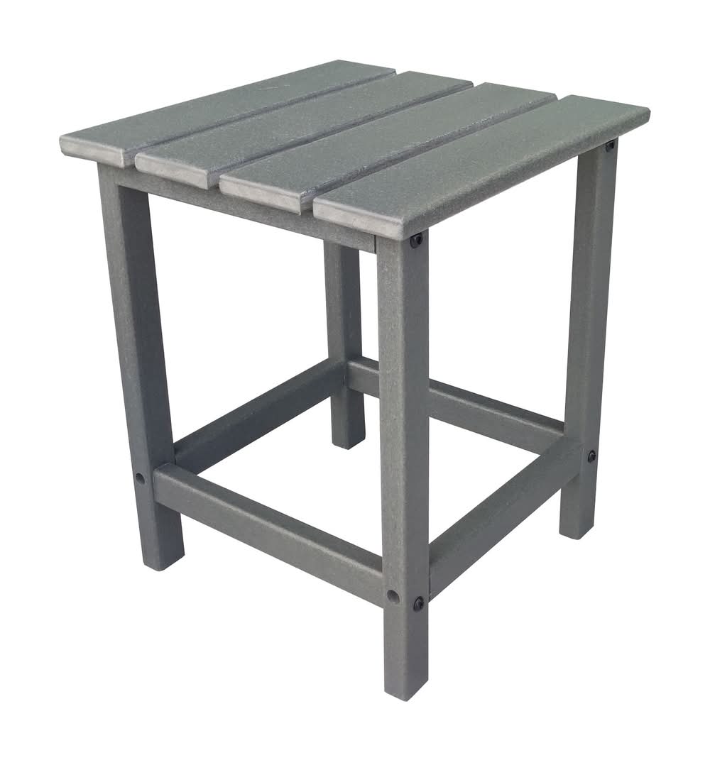 Style Selections Gray HDPE Square Outdoor End Table 15-in W x 15-in L