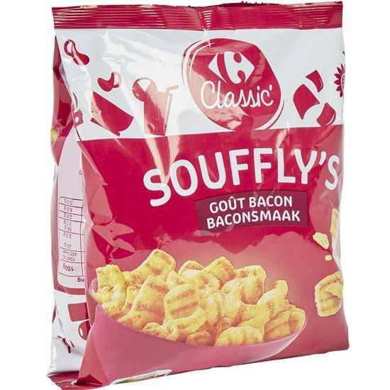 Carrefour Classic' - Biscuits souffly's apéritif, bacon (100g)