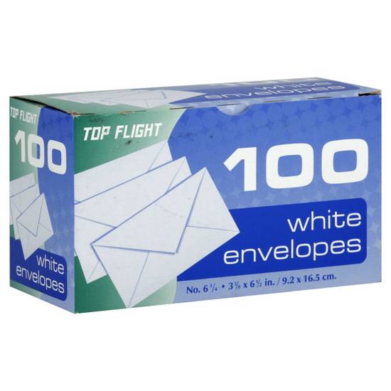 Top Flight White Envelopes (100 ct)