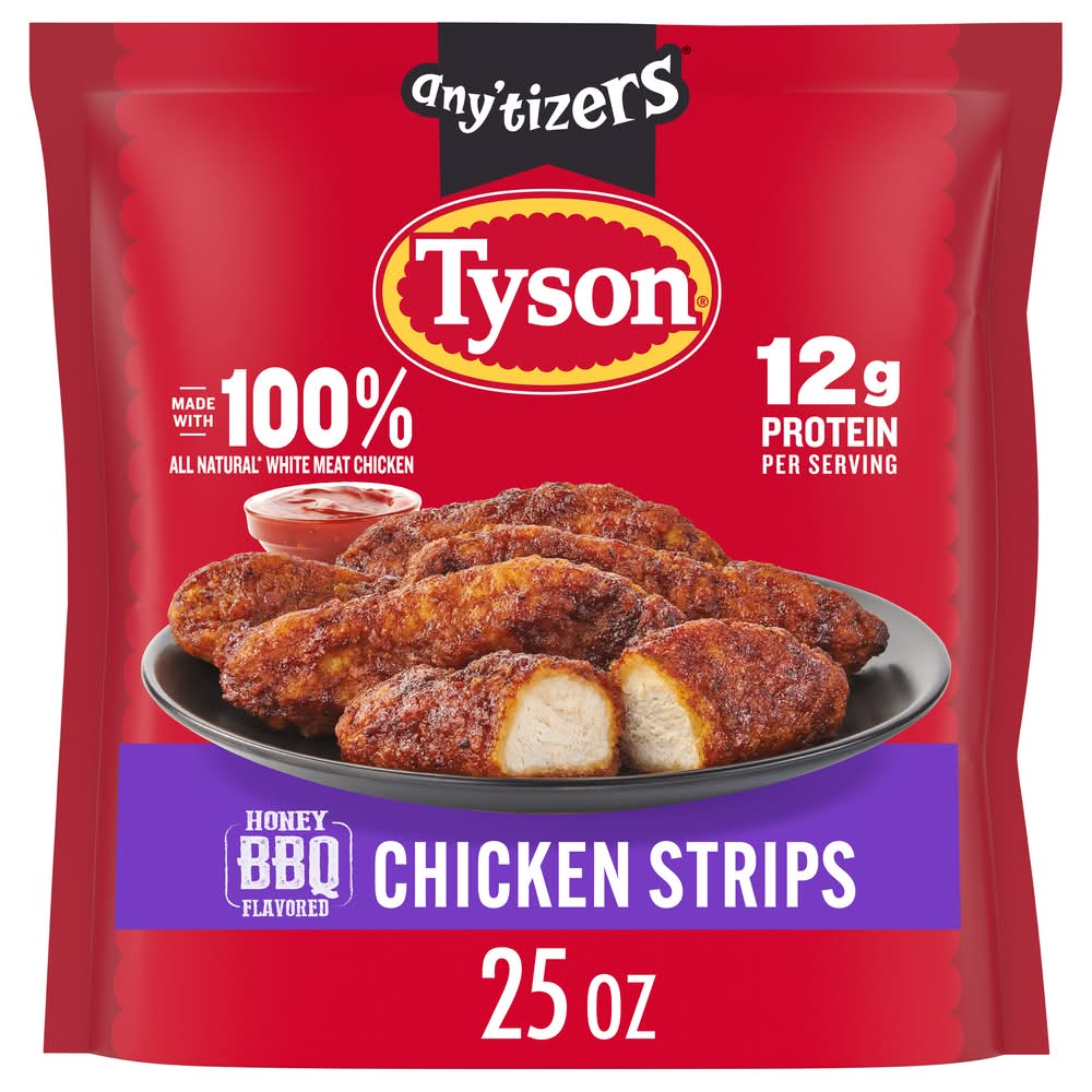 Tyson Any'tizers Chicken Strips, Honey Bbq (25 oz)