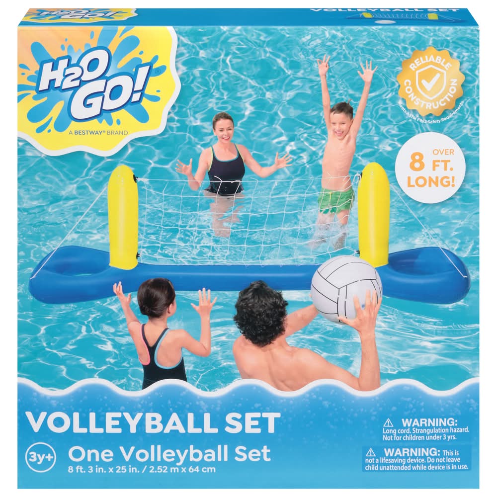 H2OGO! Bestway Pool Volleyball Set, 2.52m x 64cm, Assorted