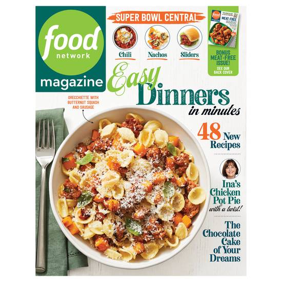 Food Network Easy Dinners in Minutes Magazine