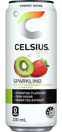 Celsius kiwi strawberry 330ml