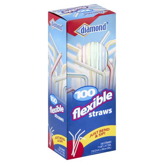 Diamond Flexible Straws (100 ct)