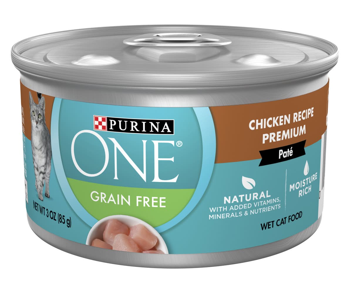 Purina One Premium Chicken Recipe Pate Cat Food (3 oz)