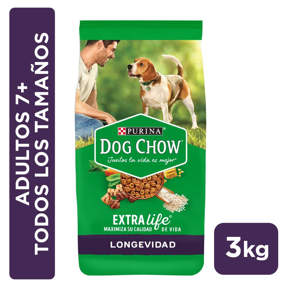 Dog chow alimento perro adulto edad madura 7+ años (bolsa 3 kg)
