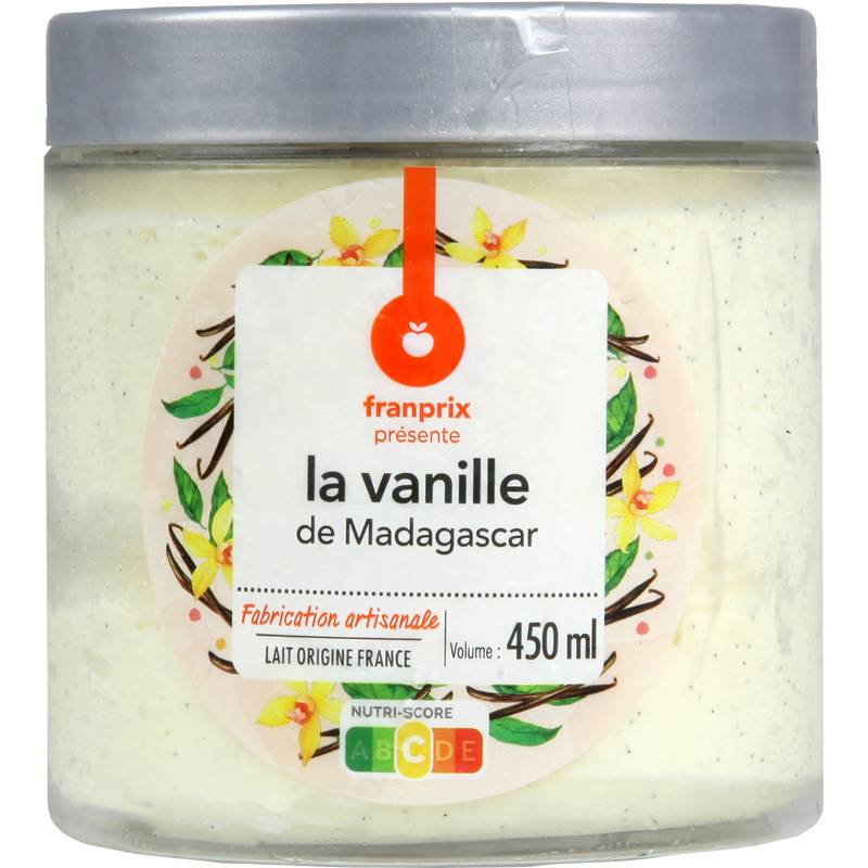 Franprix - Crème glacée, vanille de madagascar (450ml)