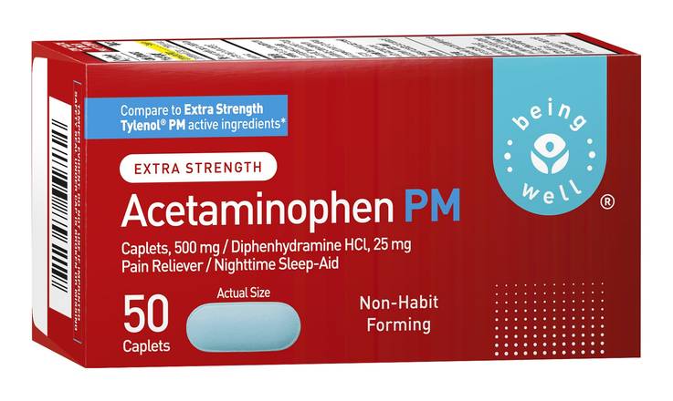 Being Well Acetaminophen Pm Pain Reliever