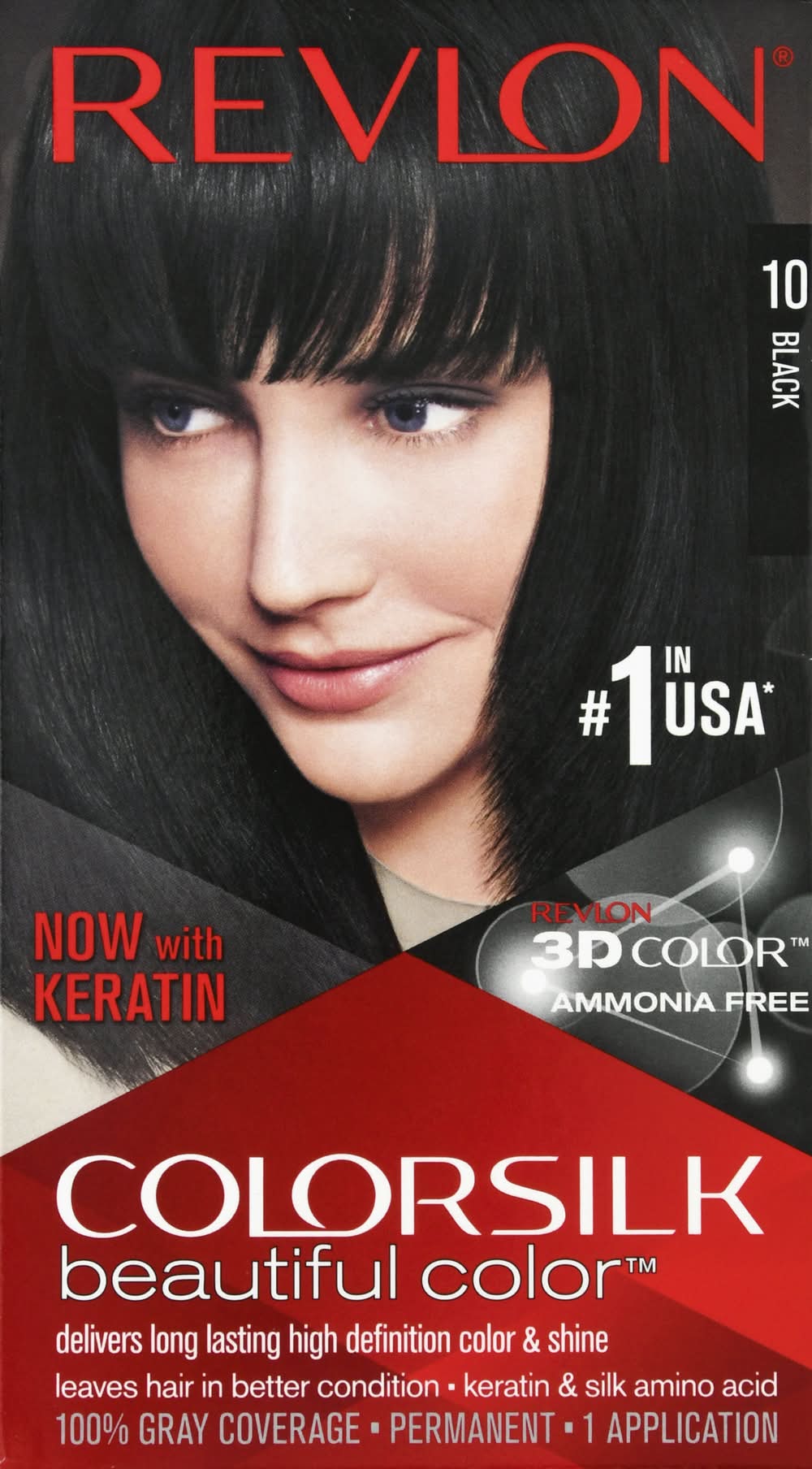 Revlon Colorsilk Permanent Hair Color Black 10 (2 fl oz)