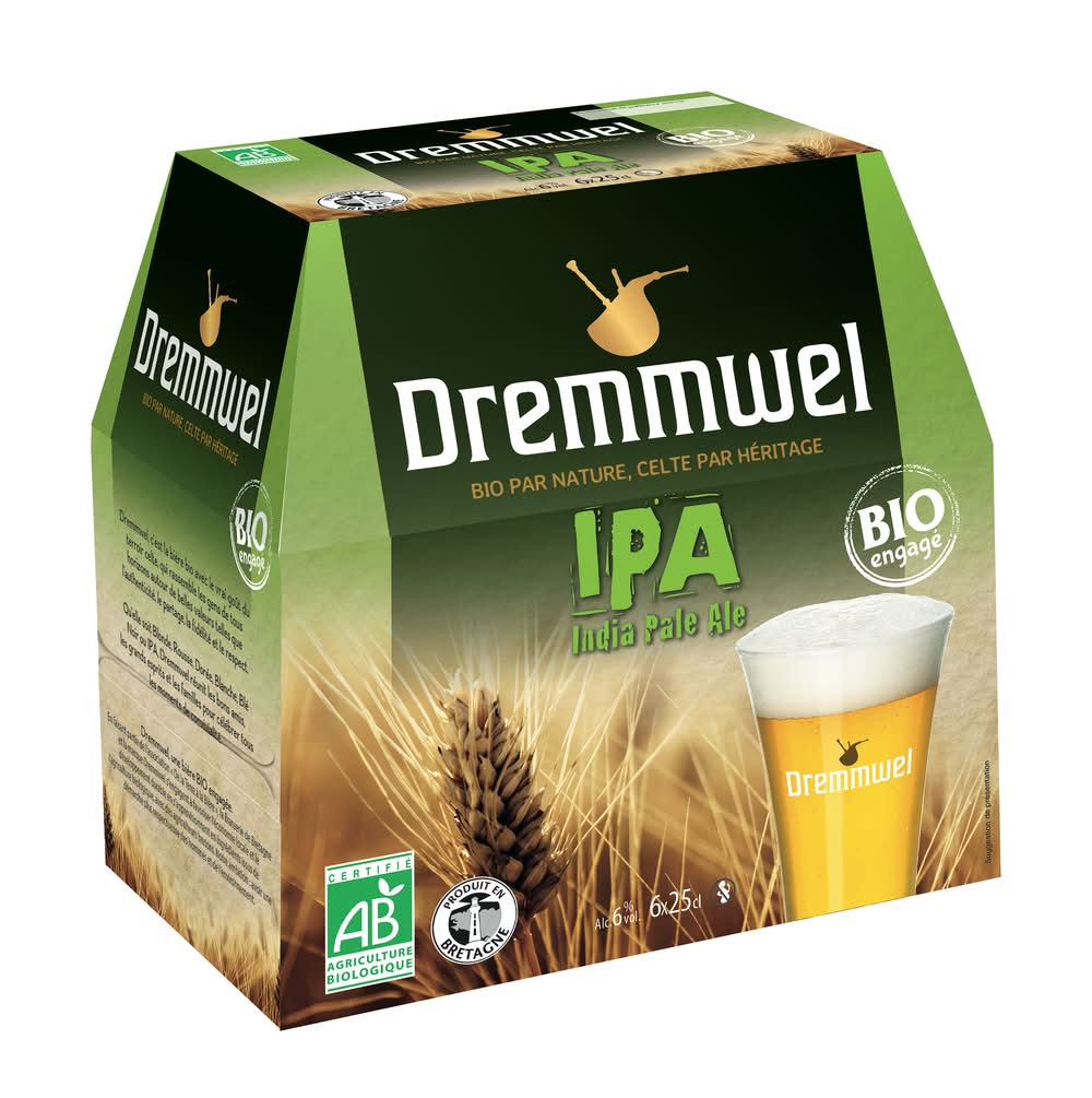 Dremmwel - Bière blonde ipa bio (6 x 250ml)