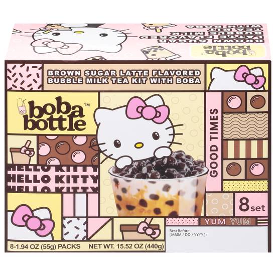 Boba Bottle Bubble Latte Mik Tea Kit With Boba (8 ct, 1.94 oz) (brown sugar)