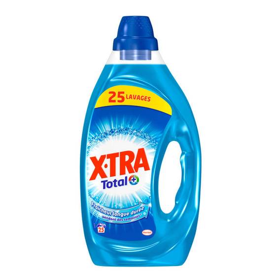 Xtra lessive liquide blanc lumineux couleurs éclatantes 25 lavages 1.25 L