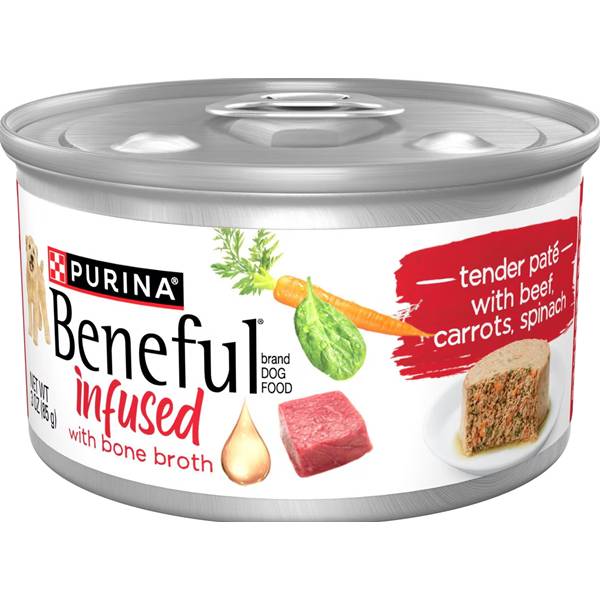 Purina Beneful Infused With Bone Broth Pate Wet Dog Food (3 oz)