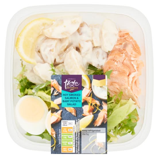 Sainsbury's Taste the Difference Hot Smoked Salmon & Baby Potato Salad (270g)
