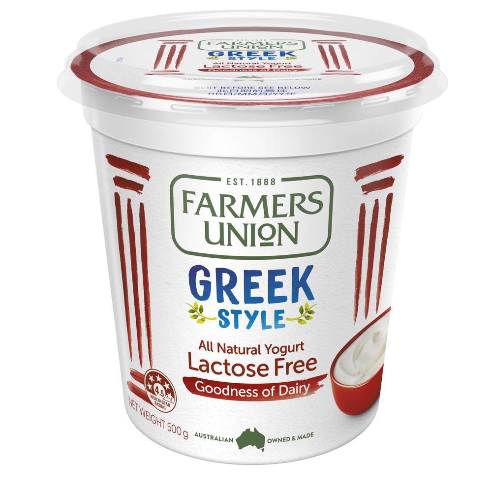 Farmers Union Greek Style Lactose Free Yogurt (500g)