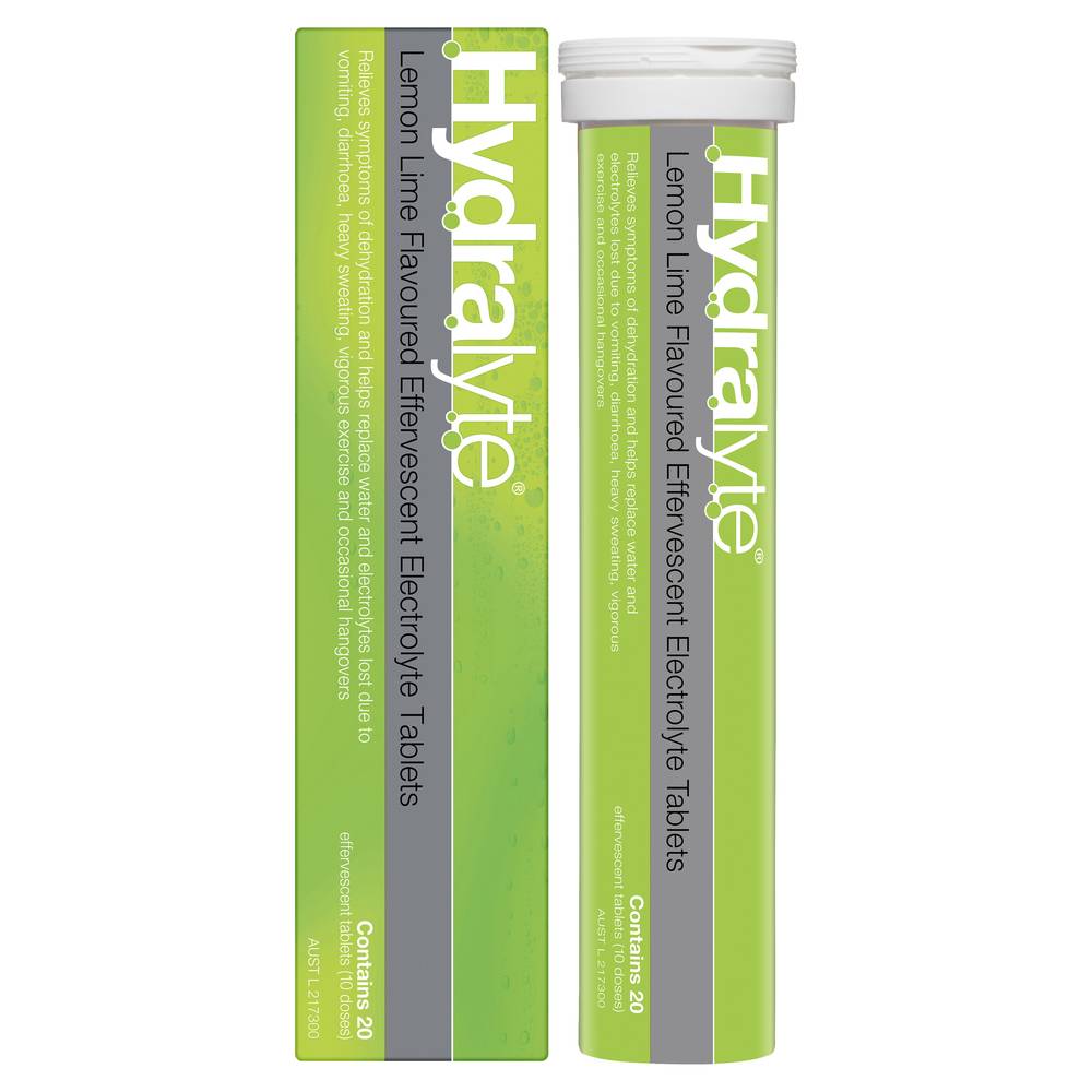 Hydralyte Lemon-Lime Effervescent Tablets 20s