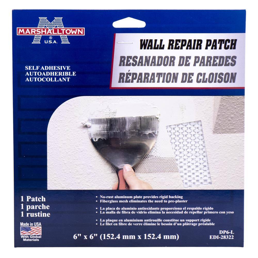 Marshalltown 6-in x 6-in Composite Drywall Repair Patch | DP6-L