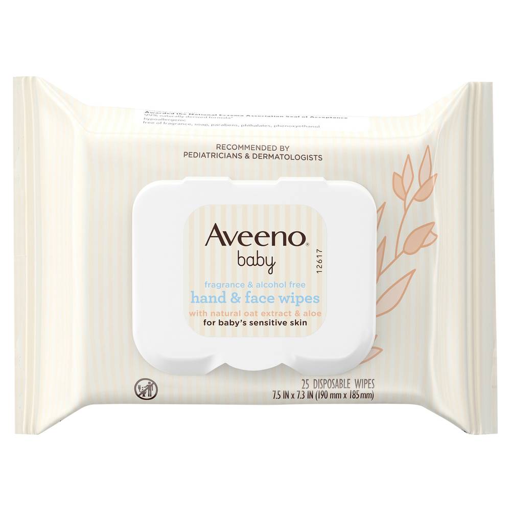 Aveeno Baby Hand & Face Wipes With Oat Extract and Aloe