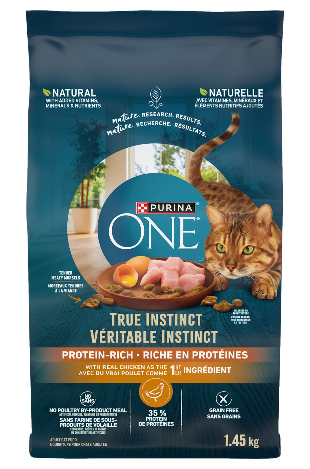 Purina One True Instinct Grain Free Dry Cat Food, Chicken, Adult (1.45 kg)