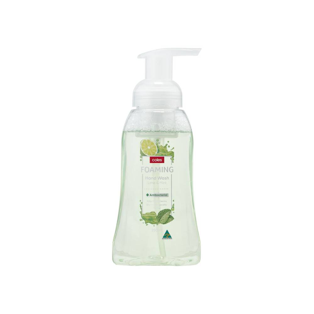 Coles Foaming Hand Wash Lime & Mint Antibacterial 250ml